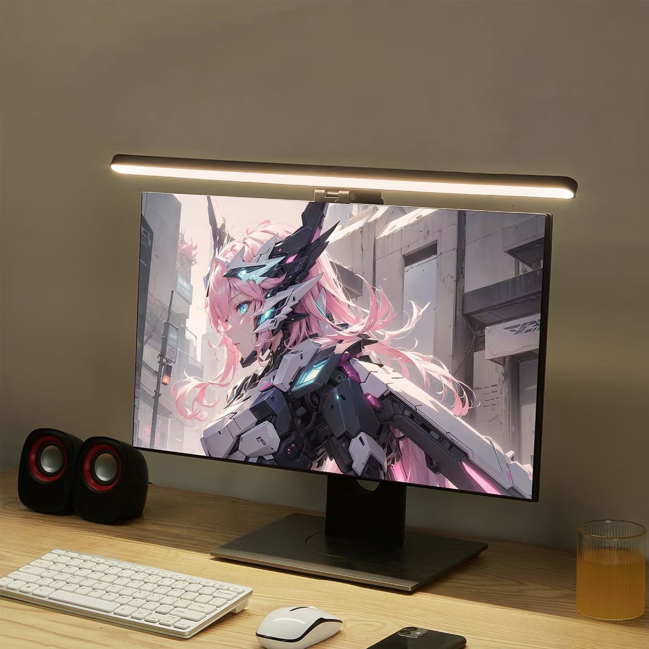 Desk Setup Desk - LED Monitor Light Hanging Desk Lamp