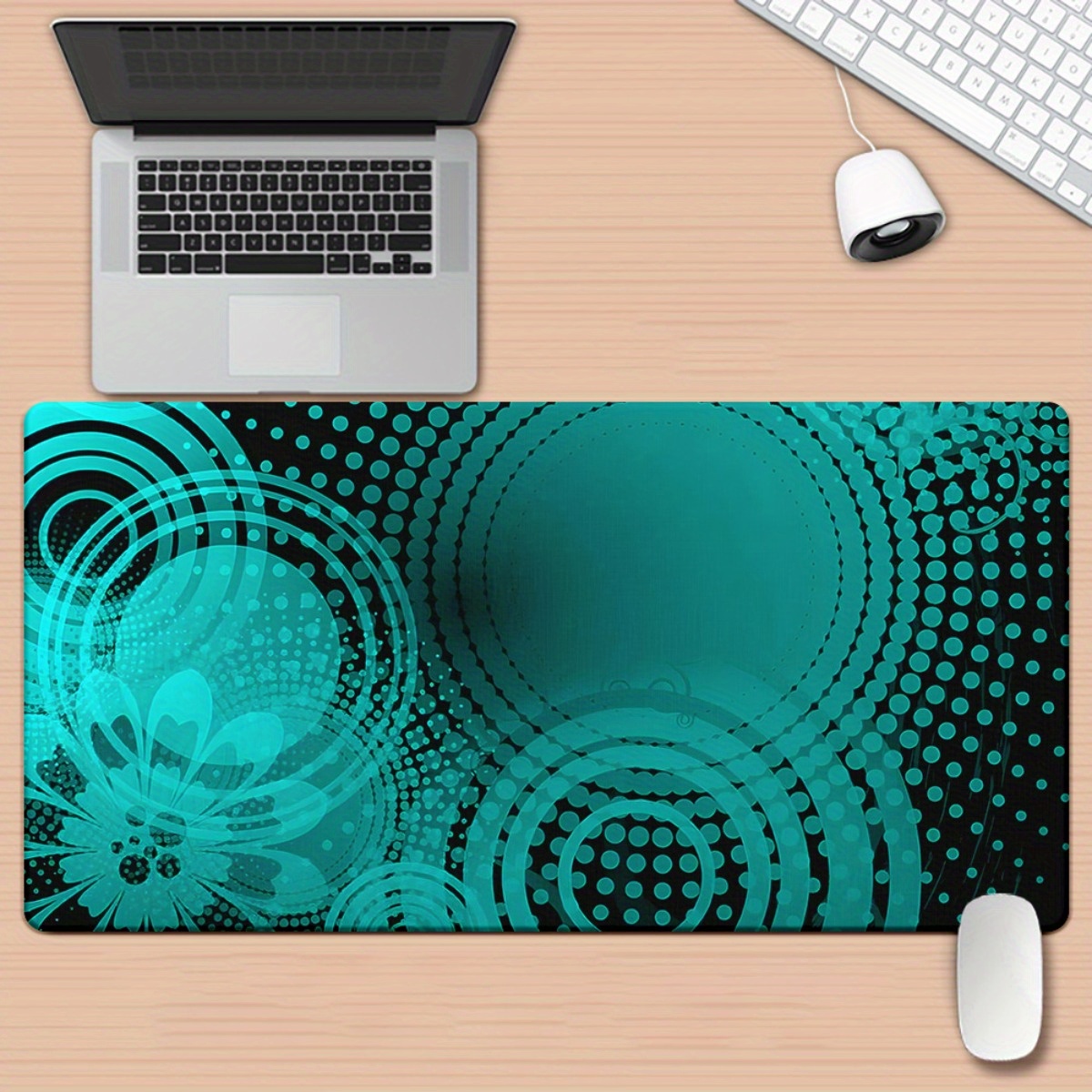 Desk Setup Blue - Brand Iron Art Desk Mat Blue