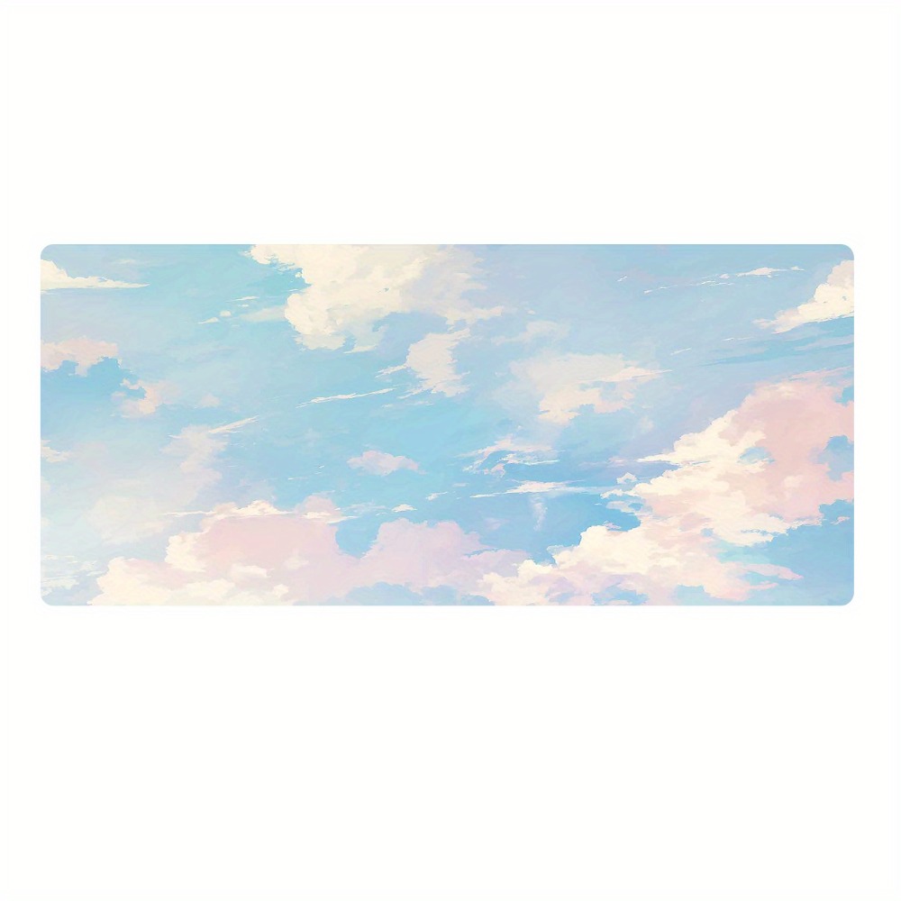 Desk Setup Blue - Game mouse pad, with blue sky