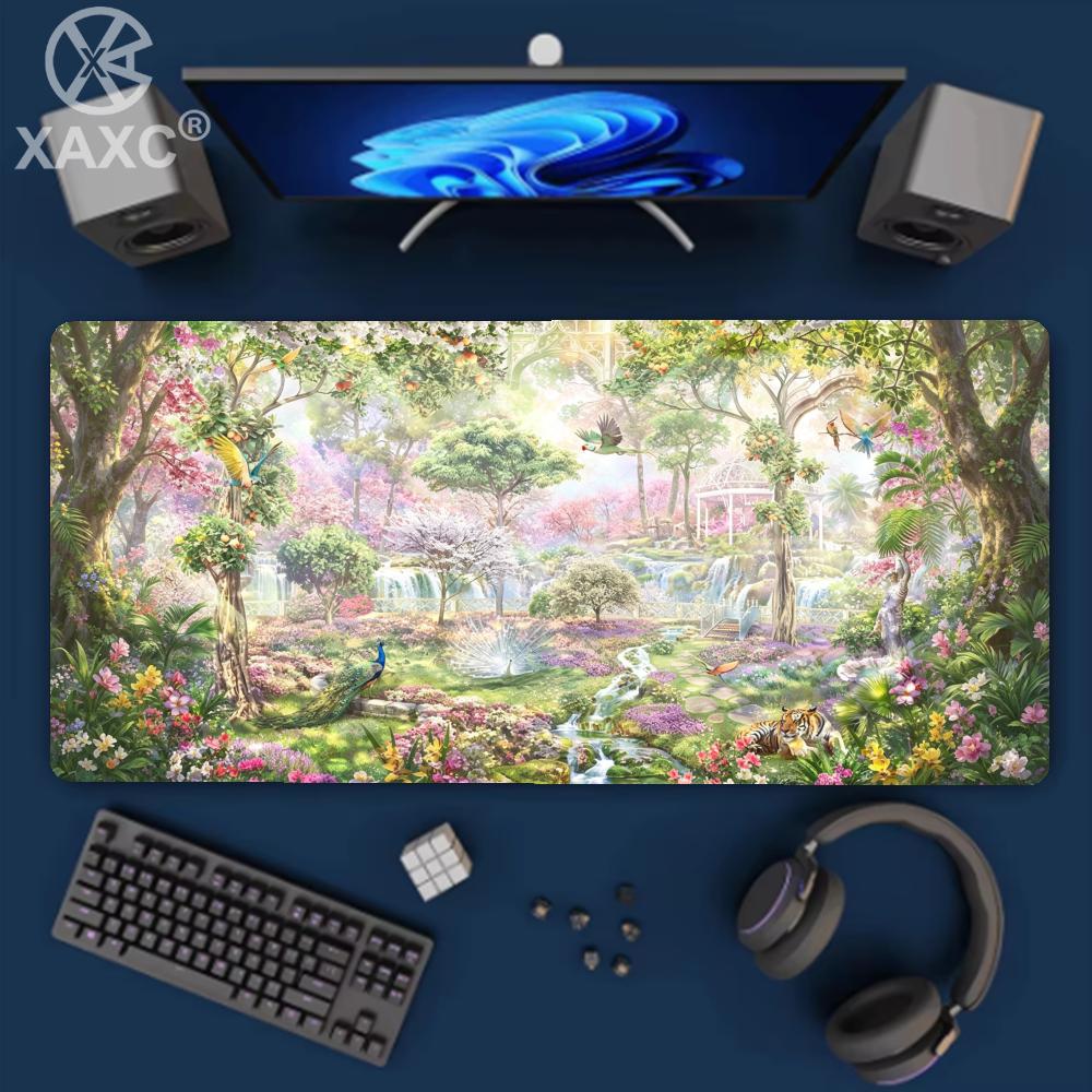 Desk Setup Nature - nchanted Forest Desk Mat 90x40cm， Nature