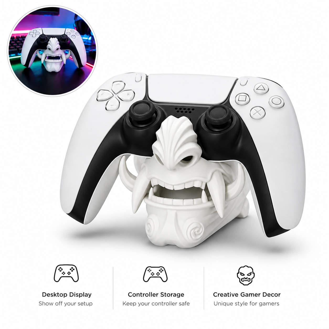 Desk Setup Ps5 - Ghost Mask Controller Stand for PS5