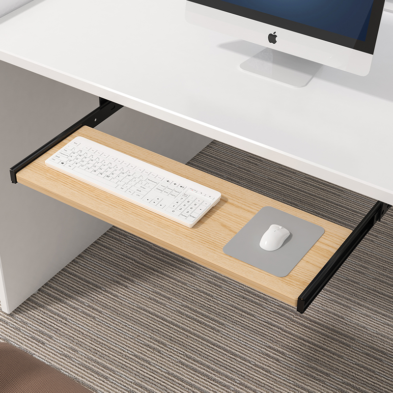 Wood Keyboard Tray Under Desk  - Desk Setup With Keyboard Tray avaliação e preço