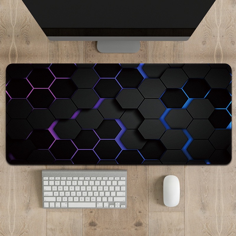 3D Hexagon Neon Gaming Mouse P - Desk Setup Blue avaliação e preço