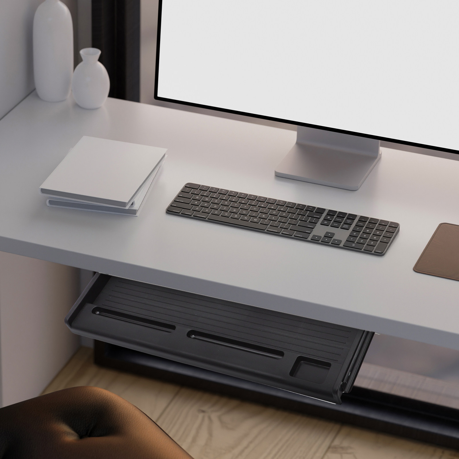 1Set Sliding Keyboard Tray Und - Desk Setup With Keyboard Tray avaliação e preço
