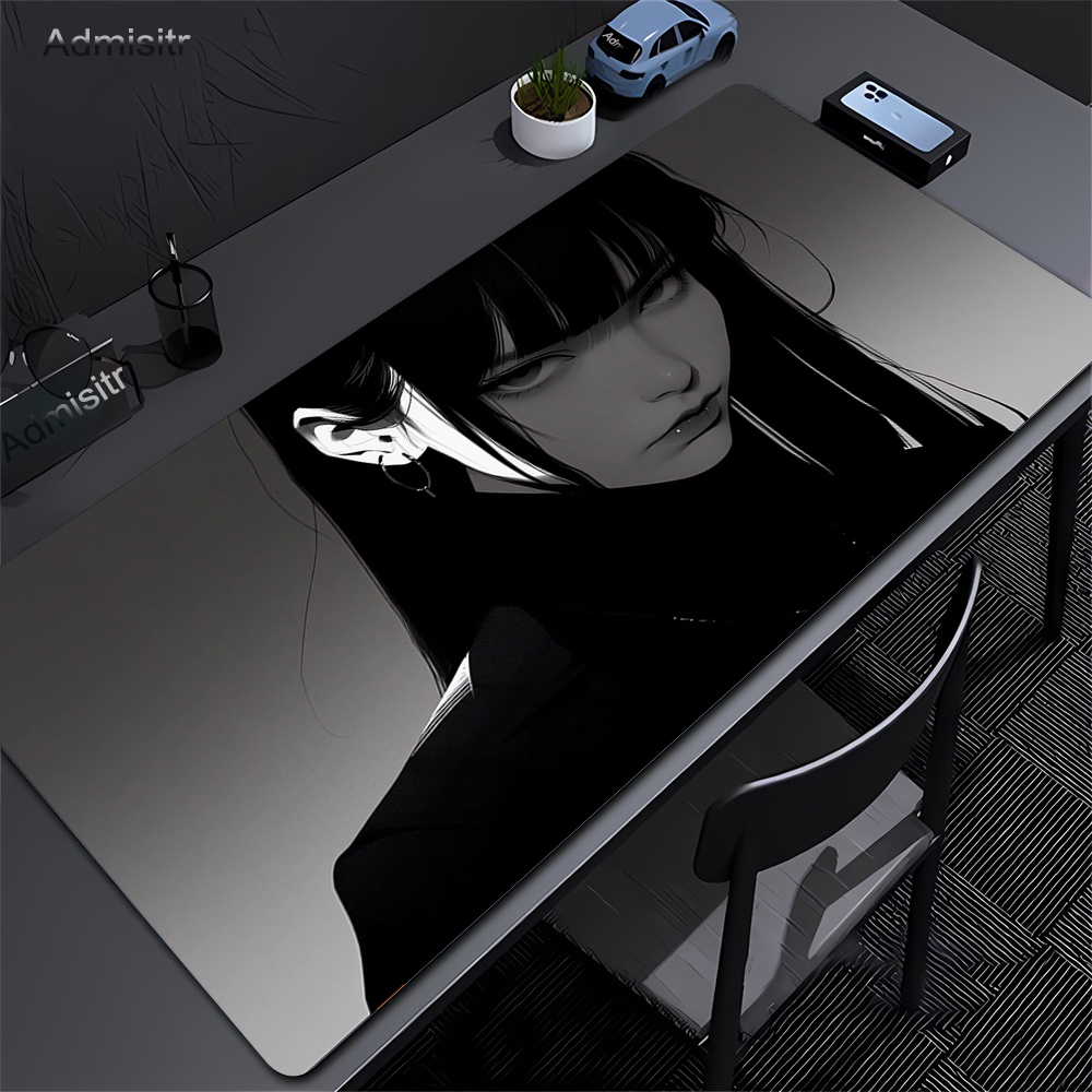 Black Anime Dark Girl Table Ma - Desk Setup Pink avaliação e preço