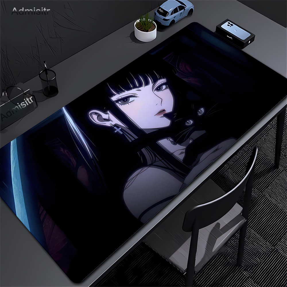 Black Anime Dark Girl Table Ma - Desk Setup Pink avaliação e preço