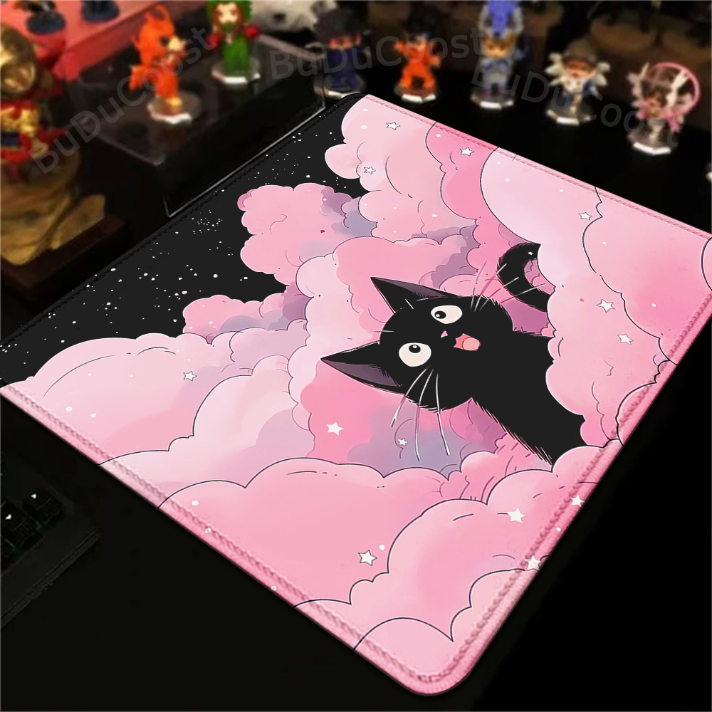 18x22cm Small Rug Black Cat Cl - Desk Setup Pink avaliação e preço