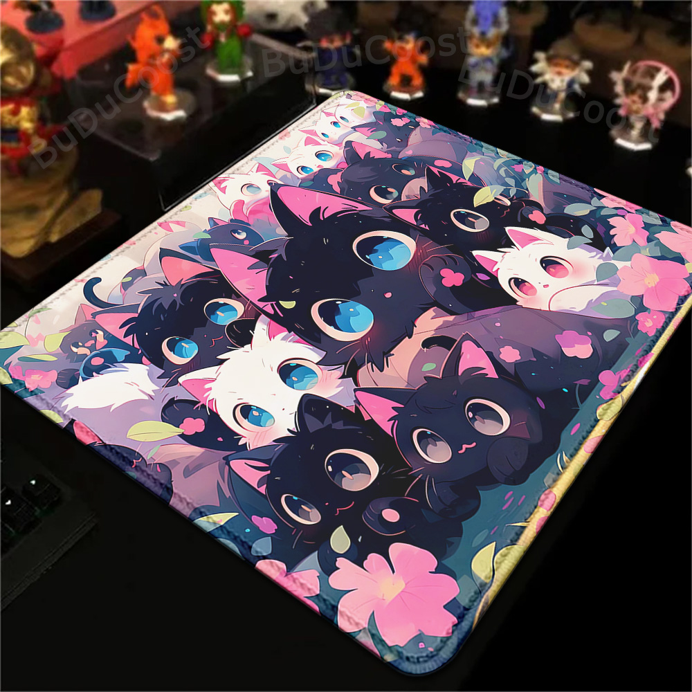 18x22cm Small Rug Black Cat Cl - Desk Setup Pink avaliação e preço