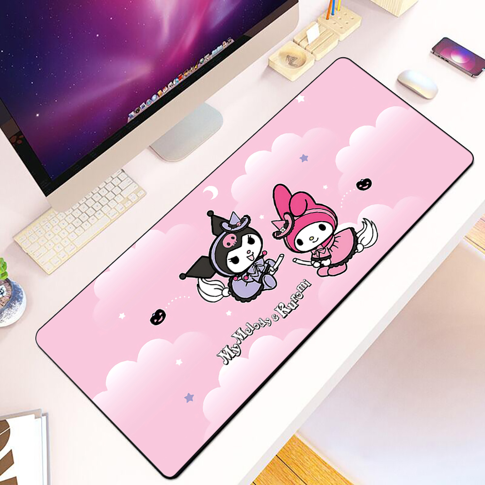 Cute Pink My Melody Kuromi Mou - Desk Setup Pink avaliação e preço