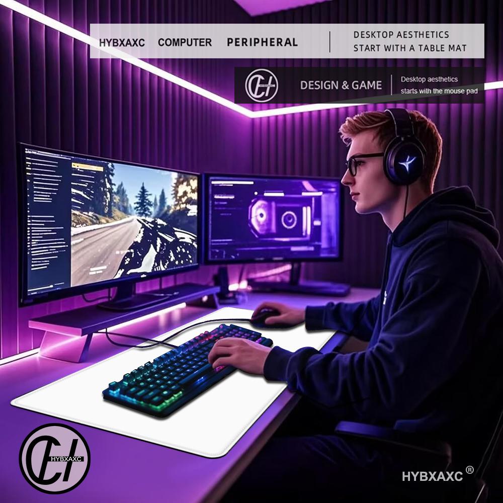 Solid Color Gaming Mouse Pad G - Desk Setup With Keyboard Tray avaliação e preço