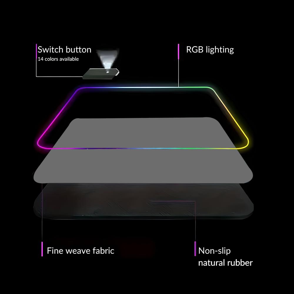 RGB HD Solid Color Gaming Mous - Desk Setup With Keyboard Tray avaliação e preço
