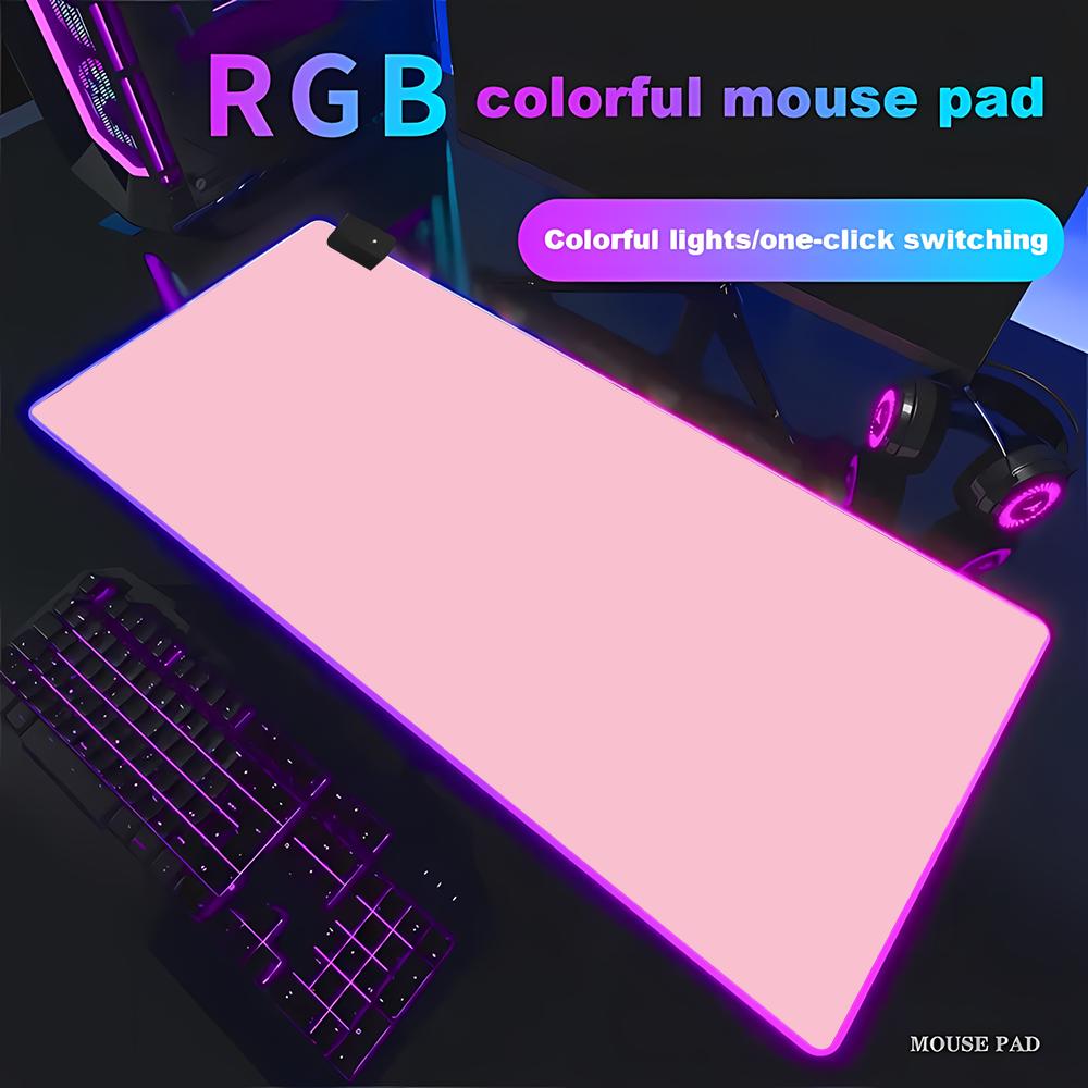 RGB HD Solid Color Gaming Mous - Desk Setup With Keyboard Tray avaliação e preço