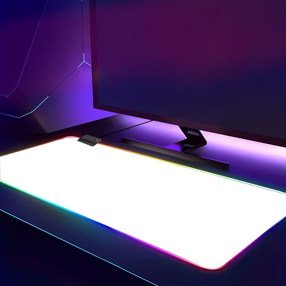 RGB HD Solid Color Gaming Mous - Desk Setup With Keyboard Tray avaliação e preço