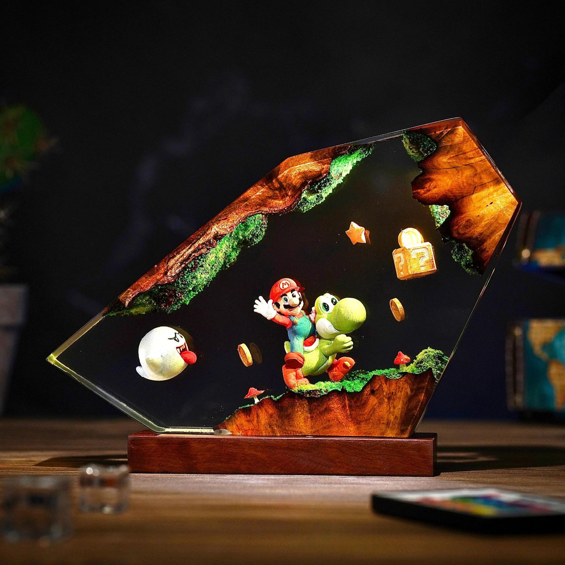Table Resin Lamp Cartoon Anime - Desk Setup Desk avaliação e preço