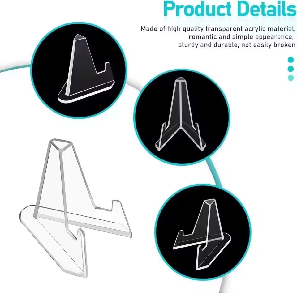 30-1PCS Triangular Card Displa - Desk Setup Stand avaliação e preço