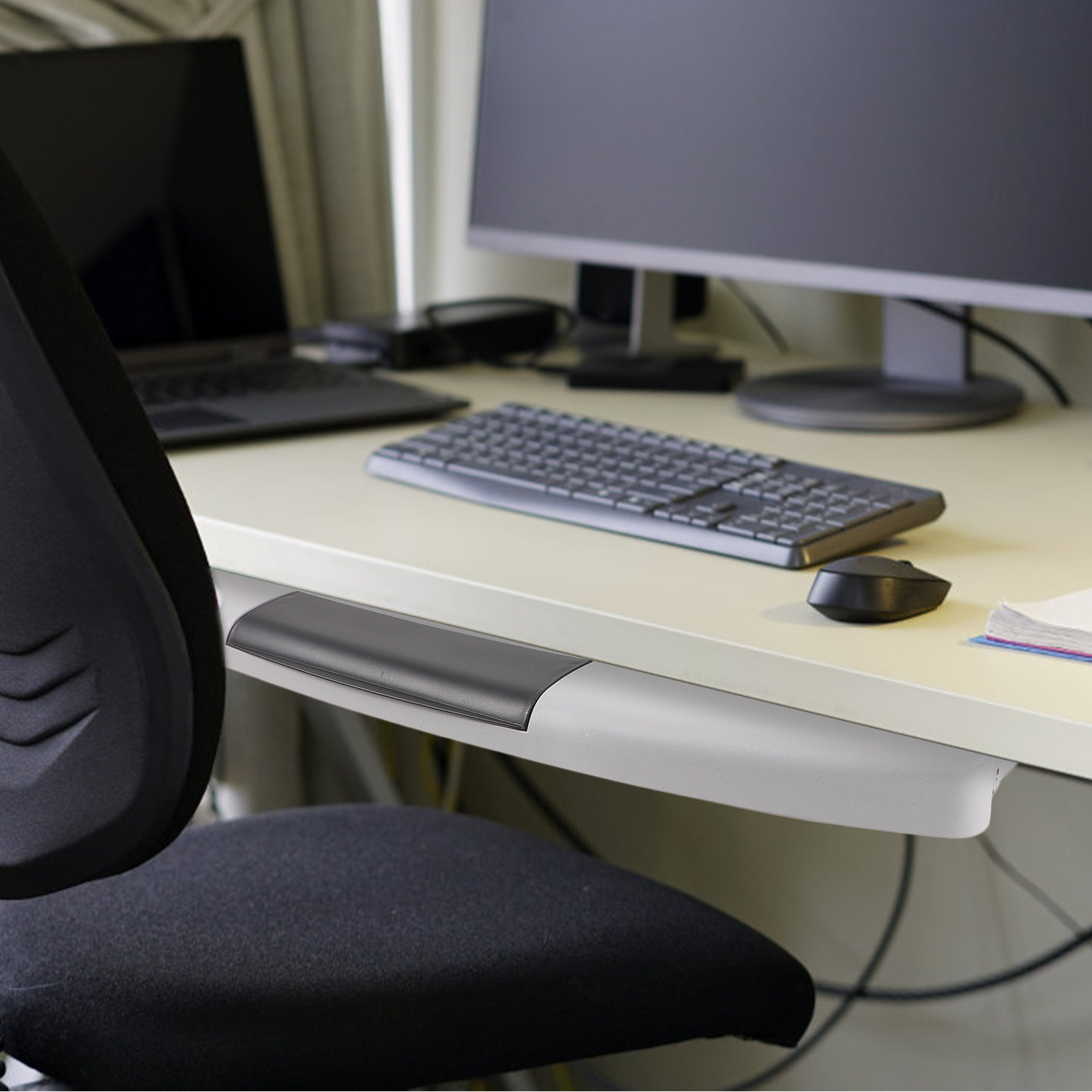 1Set Keyboard Tray Under Desk  - Desk Setup With Keyboard Tray avaliação e preço