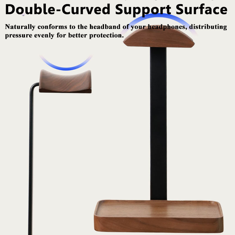 Solid Wood Headphones Stand Bl - Desk Setup Wood avaliação e preço