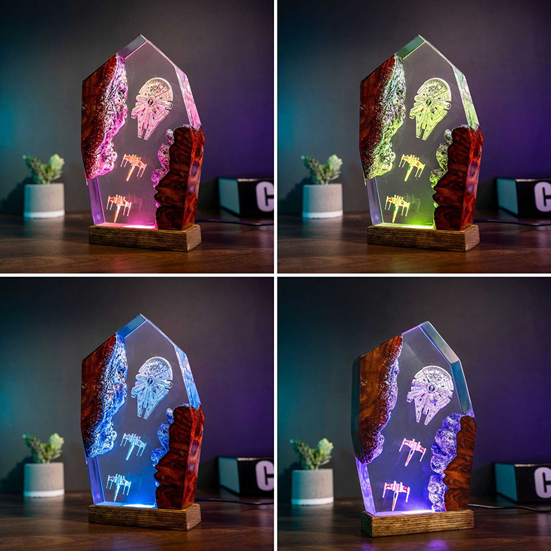 Table Resin Lamp Universe War  - Desk Setup Desk avaliação e preço