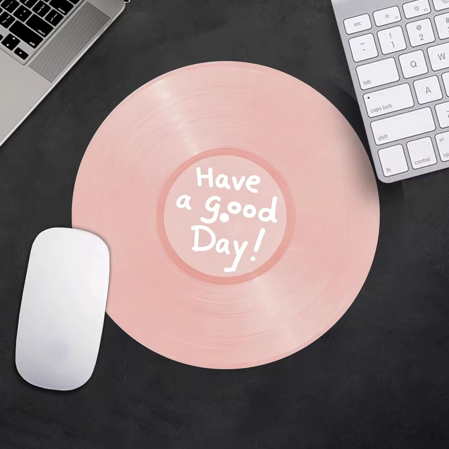 Non-Slip Round Mousepad Vintag - Desk Setup Blue avaliação e preço