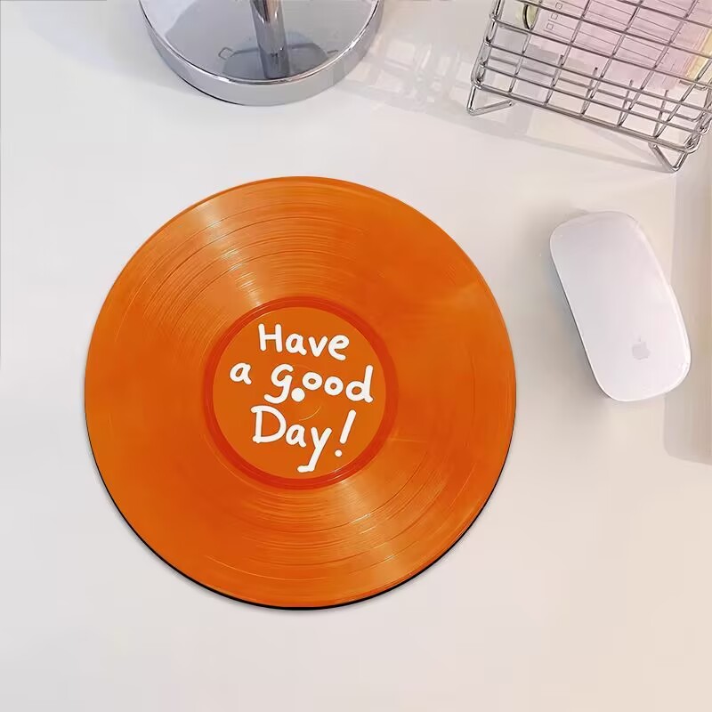 Non-Slip Round Mousepad Vintag - Desk Setup Blue avaliação e preço