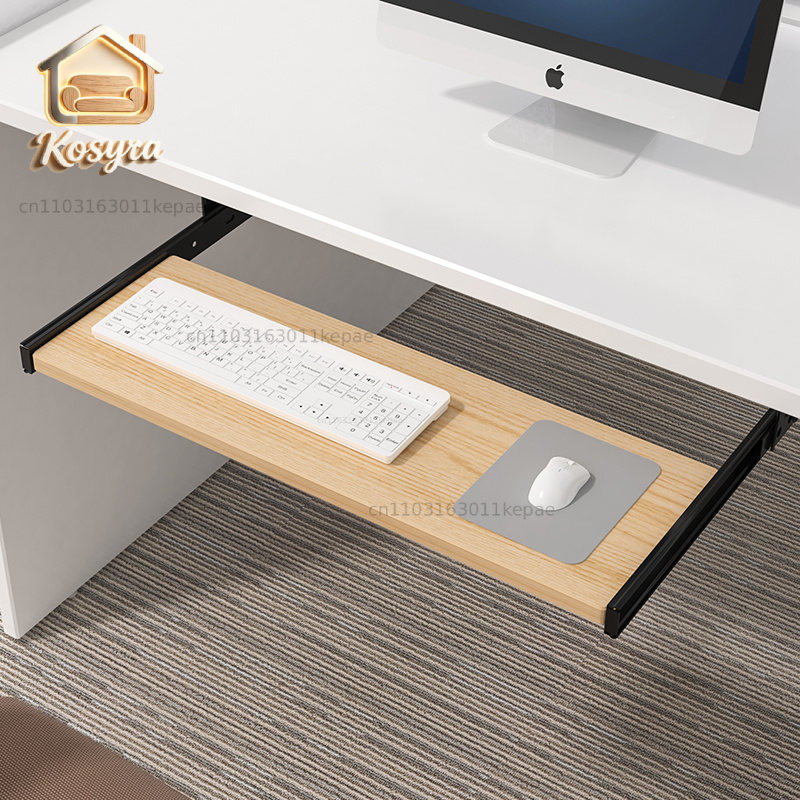 Wood Keyboard Tray Under Desk  - Desk Setup With Keyboard Tray avaliação e preço