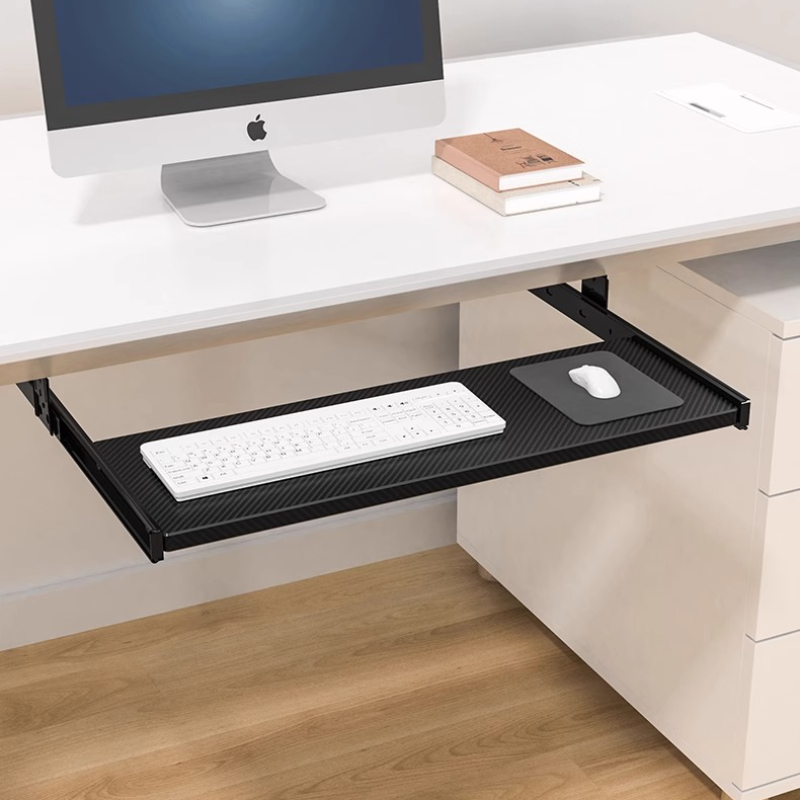 Wood Keyboard Tray Under Desk  - Desk Setup With Keyboard Tray avaliação e preço