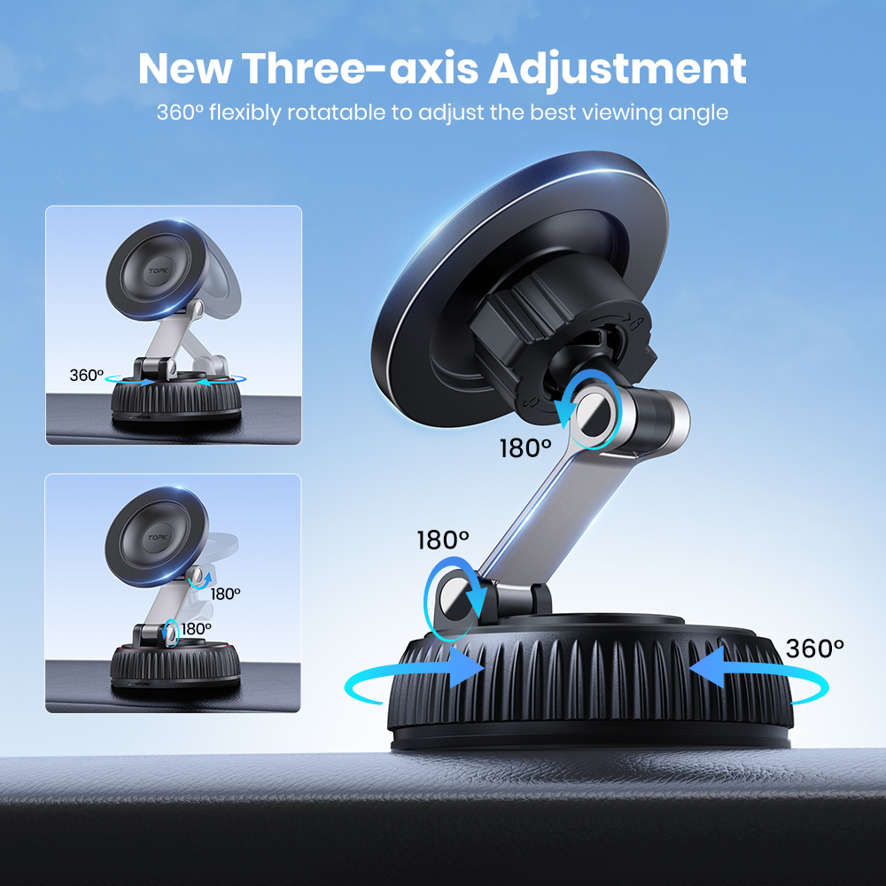 TOPK Magnetic Car Phone Mount  - Desk Setup Stand avaliação e preço