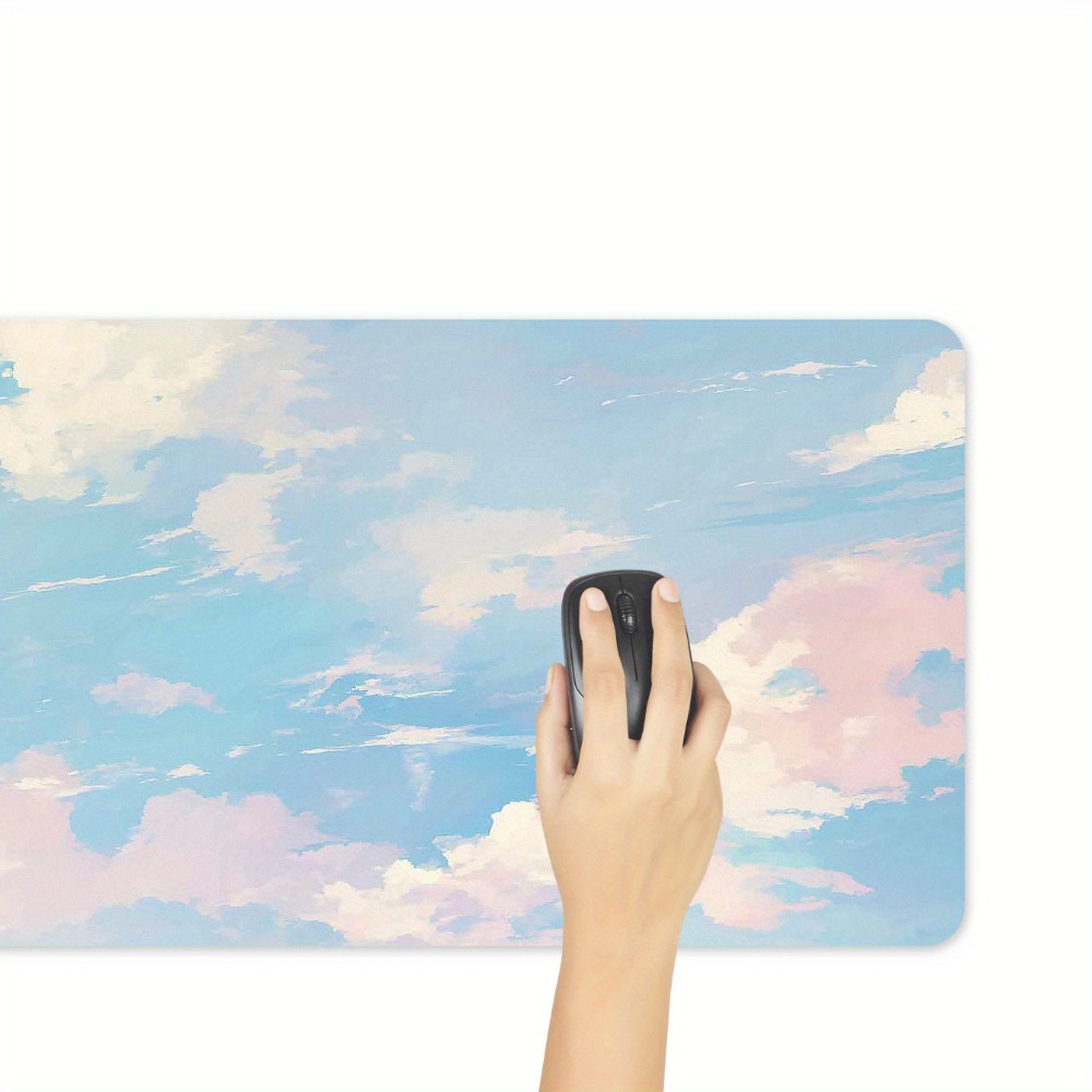 Game mouse pad, with blue sky  - Desk Setup Blue avaliação e preço