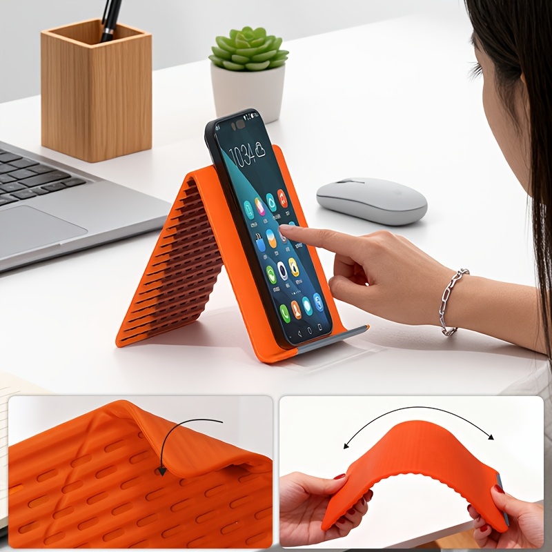 Portable Foldable Silicone Pho - Desk Setup Stand avaliação e preço