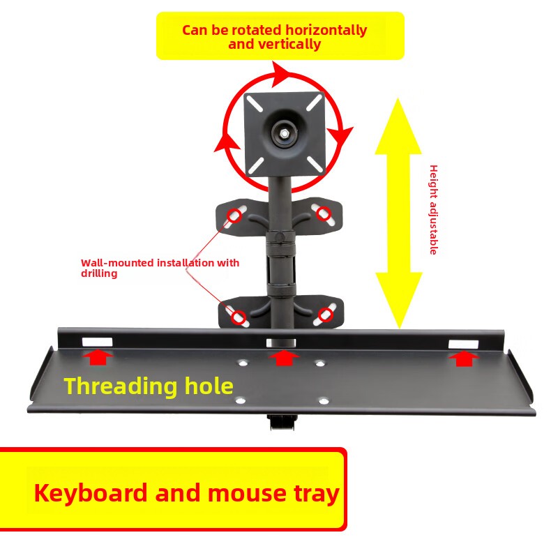 Adjustable Wall Keyboard Tray  - Desk Setup With Keyboard Tray avaliação e preço