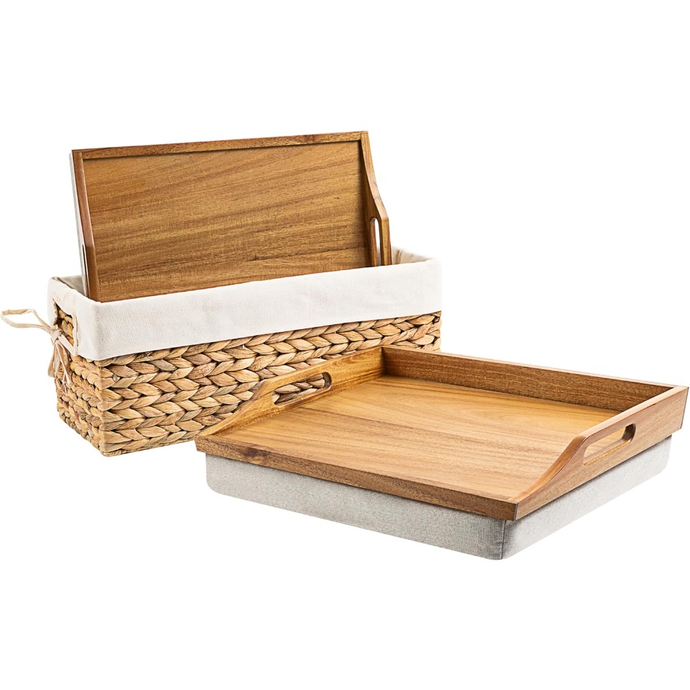 US Shipping Acacia Wood Bed Tr - Desk Setup Wood avaliação e preço