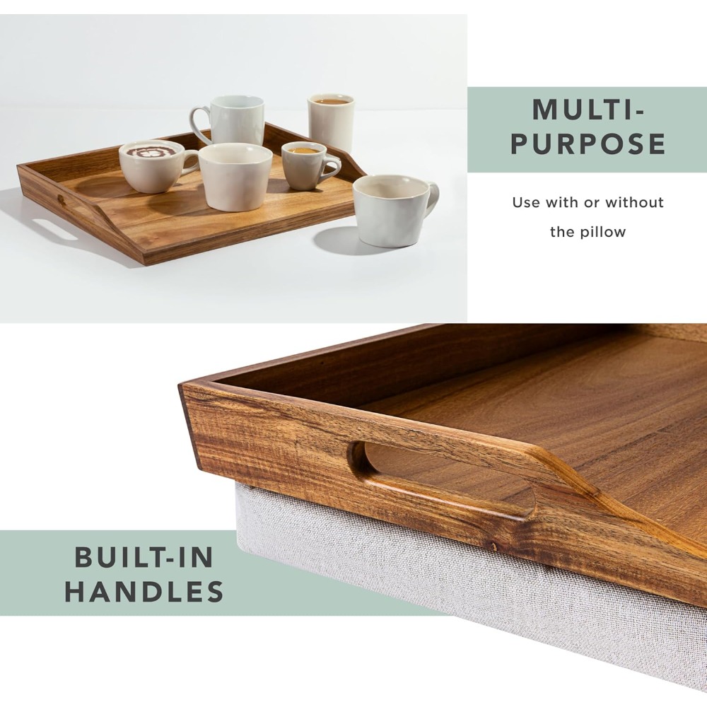 US Shipping Acacia Wood Bed Tr - Desk Setup Wood avaliação e preço