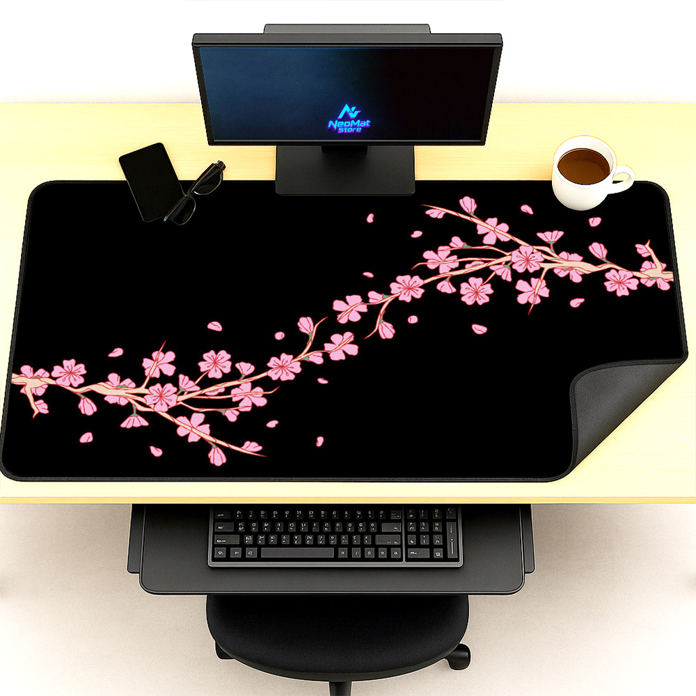 Cherry Blossom Mouse Pad 1400x - Desk Setup Pink avaliação e preço
