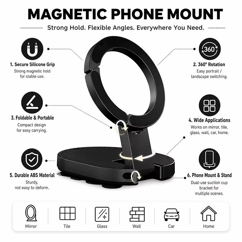 3 In1 Magnetic Foldable Phone  - Desk Setup Stand avaliação e preço