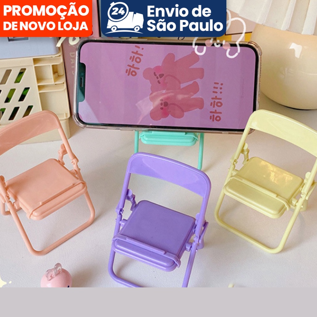 Cute Chair Phone Holder Stand  - Desk Setup Stand avaliação e preço