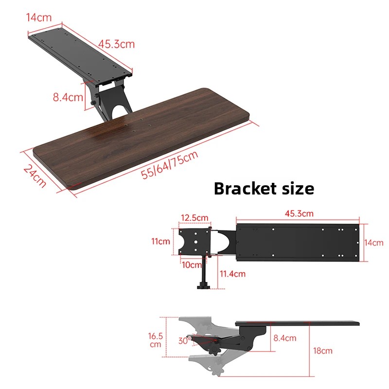 Ergonomic Under Desk Keyboard  - Desk Setup With Keyboard Tray avaliação e preço