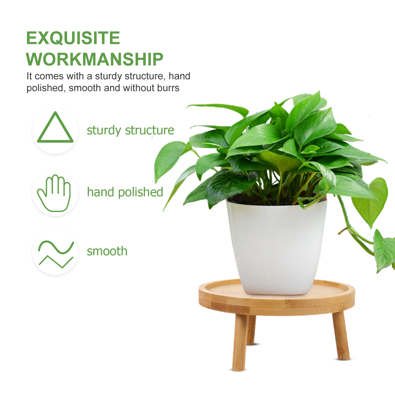 Holder Stand Pot Flower Wood W - Desk Setup Wood avaliação e preço