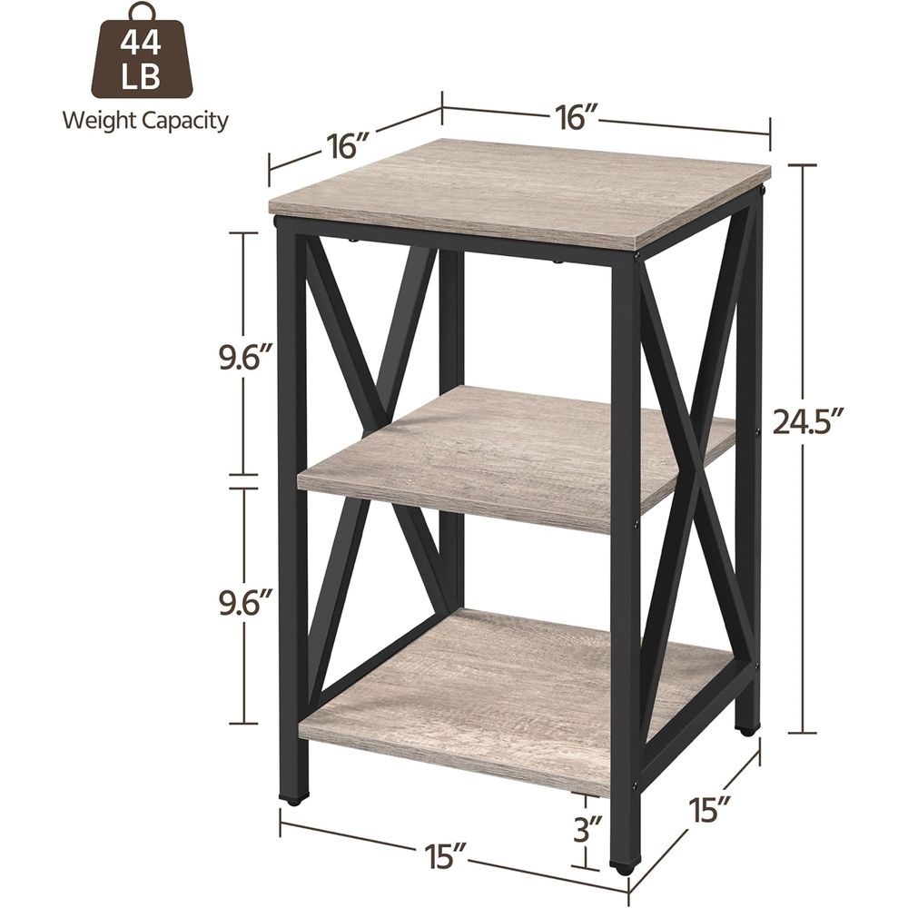 2-Piece Industrial Style 3-Tie - Desk Setup Wood avaliação e preço
