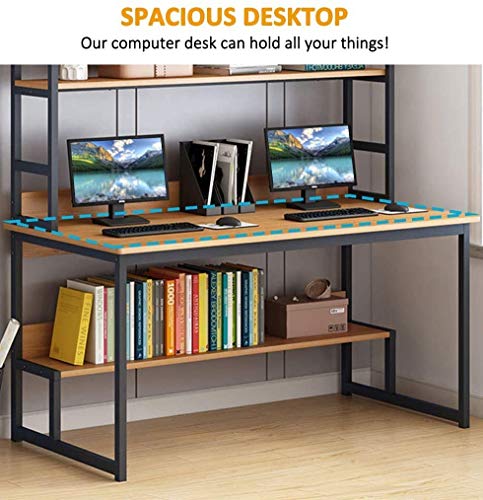55-Inch Wide Computer Desk Wit - Desk Setup Nature avaliação e preço